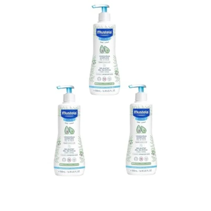 mustela Yenidoğan Şampuanı 500ml Normal Cilt 3lü