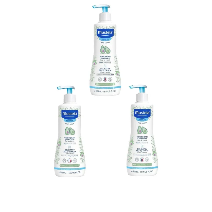 mustela Yenidoğan Şampuanı 500ml Normal Cilt 3lü