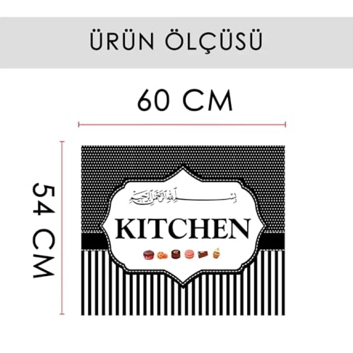 Mutfak Ocağı Arkası Kitchen Duvar Sticker - 60x54 cm