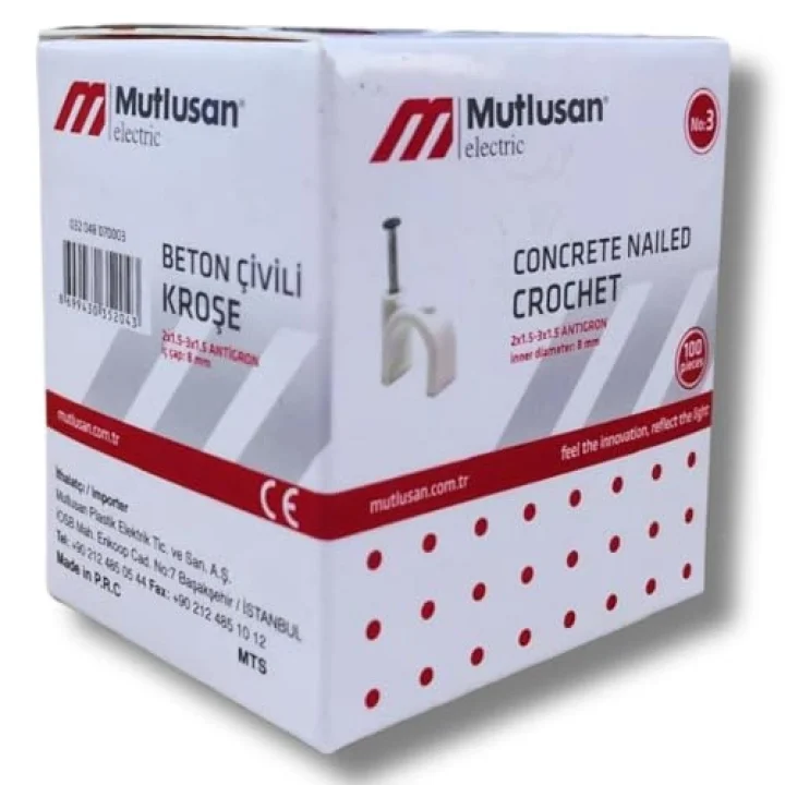 Mutlusan Çivili Kroşe 3 No 100 Lü Paket