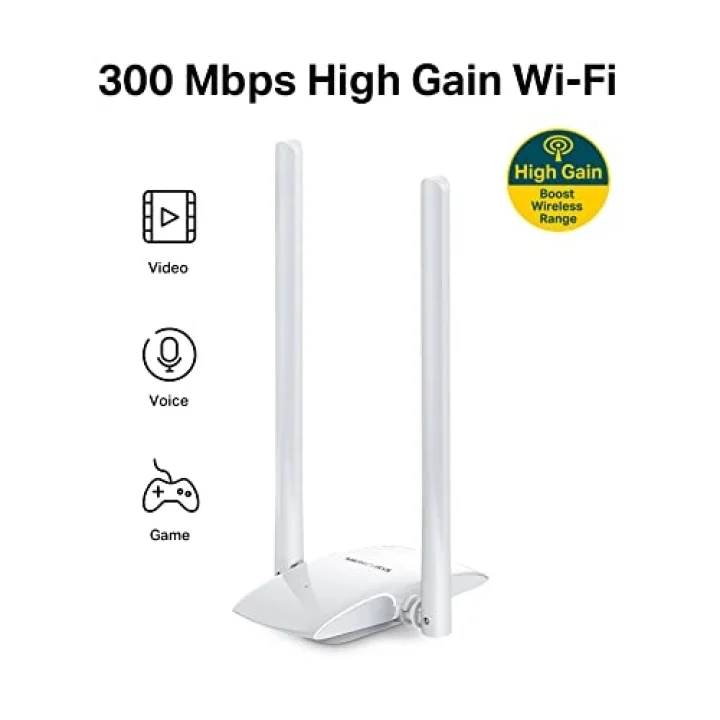 MW300UH, 300Mbps Yüksek Kazançlı Kablosuz USB Adaptörü