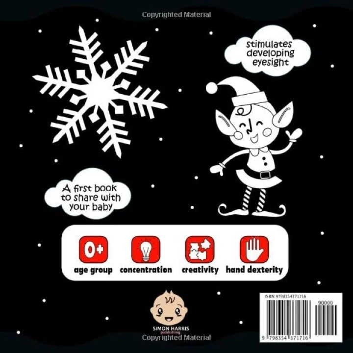 My First Advent Calendar, High Contrast Baby Book for Newborns, 0-12 Months: Christmas Countdown Calendar for New Babies | Black and White Baby Book from Birth | Visual Stimulation Images
