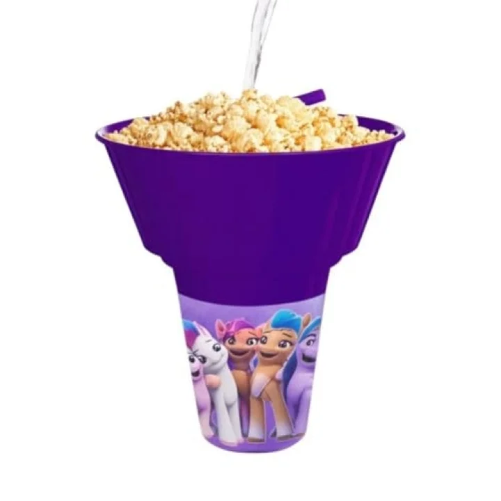 My Little Pony Lisanslı Cips ve Mısır Kovalı Pipetli Bardak