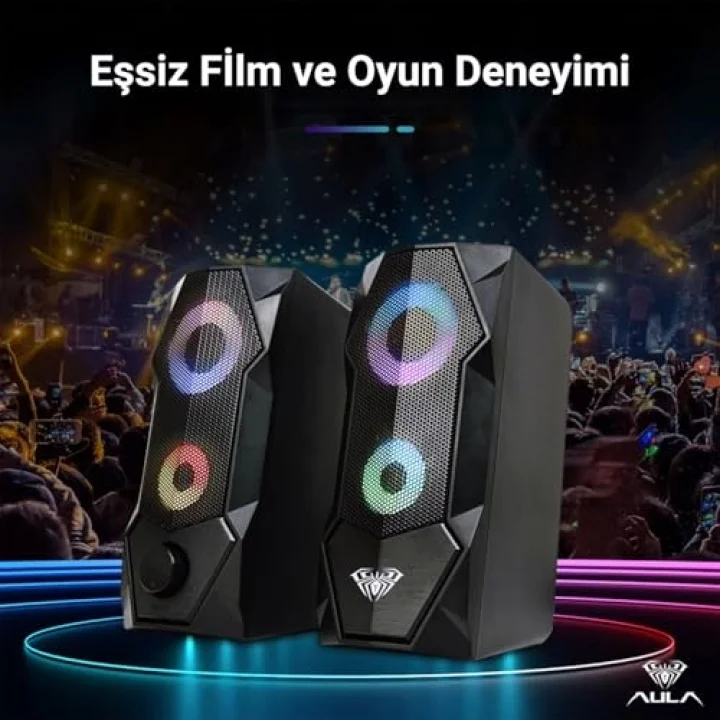 N-301 10W Masaüstü RGB Gaming Oyuncu PC 1+1 Speaker Hoparlör