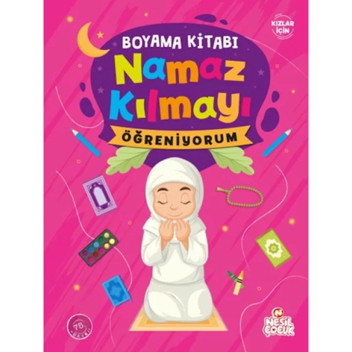 Namaz Kılmayı Öğreniyorum Kız - Boyama