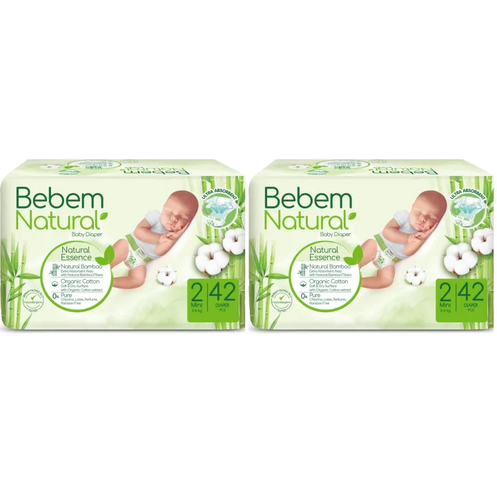 Natural 2 Beden Mini Bebek Bezi (1 x 42 Adet)