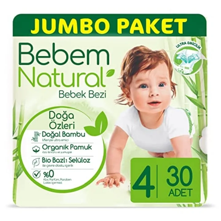 Natural Bebek Bezi 4 Beden Maxi 30 Adet