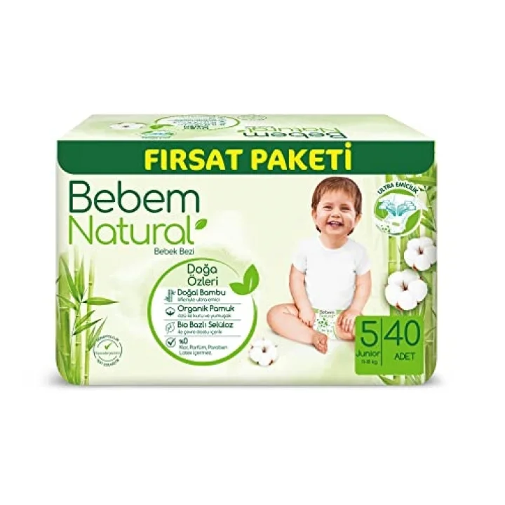 Natural Bebek Bezi Junior 5 Beden Fırsat Paketi 40 Adet