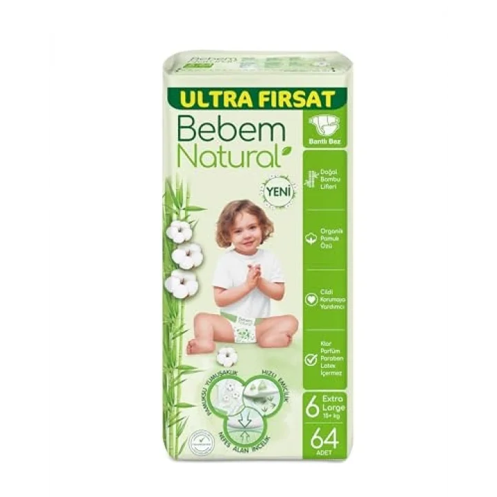 Natural E.Large Bebek Bezi 64lü