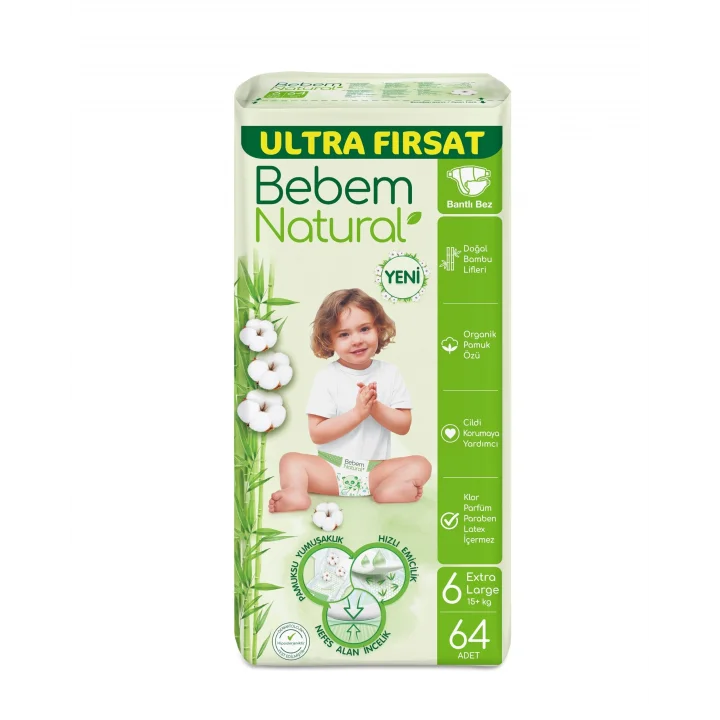 Natural E.Large Bebek Bezi 64lü