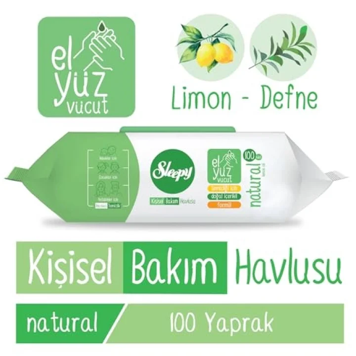 Natural Kişisel Bakım Havlusu 100 Yaprak