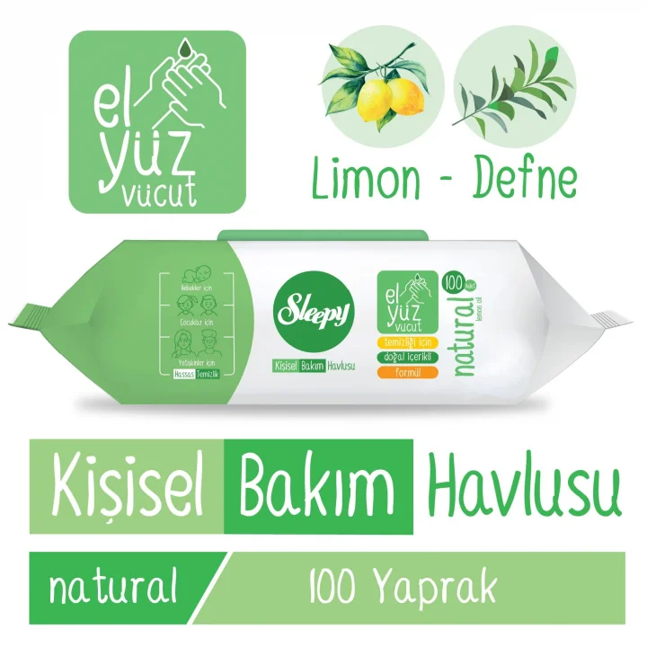 Natural Kişisel Bakım Havlusu 100 Yaprak