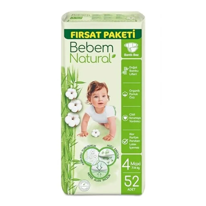 Natural Maxi 52li Bebek Bezi