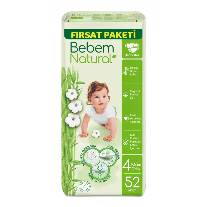 Natural Maxi 52li Bebek Bezi