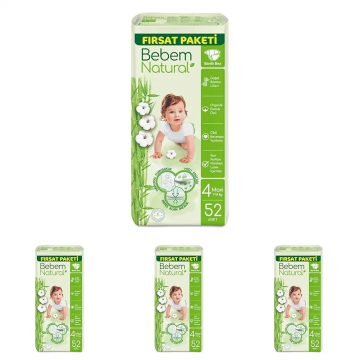 Natural Maxi 52li Bebek Bezi