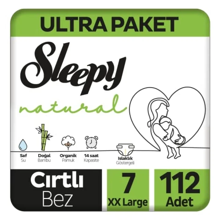 Natural Ultra Paket Bebek Bezi 7 Numara Xxlarge 112 Adet