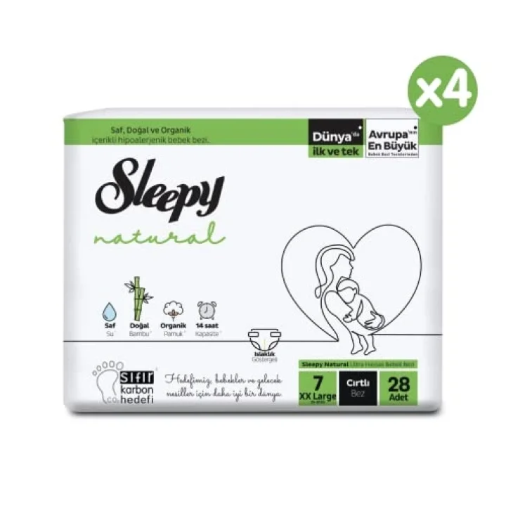 Natural Ultra Paket Bebek Bezi 7 Numara Xxlarge 112 Adet
