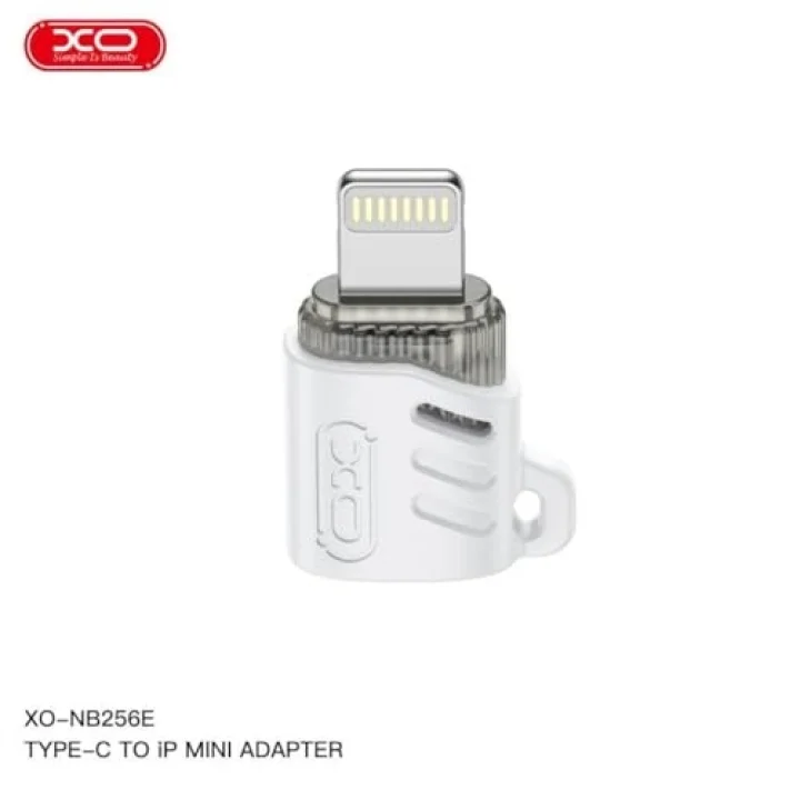 NB256E Lightning - Type-C Dönüştürücü Adaptör - Type-C Kablolarını iPhone Cihazlarda Kullanma Aparatı, Hızlı Veri Aktarımı ve Şarj Desteği, Beyaz
