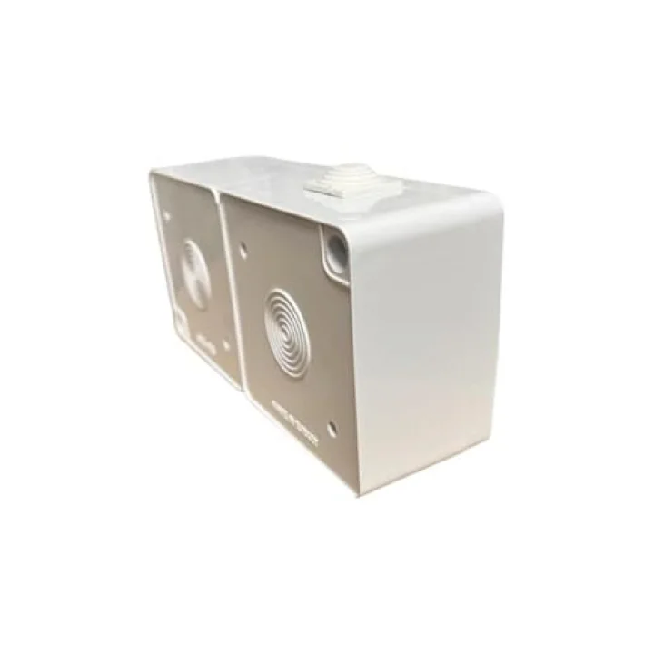 Ne-Ad Sıvaüstü İkili Topraklı Priz - 2P+N 16A 220V, Topraklama Kontaklı, Dayanıklı ABS Gövde, Ev ve Atölye Kullanımına Uygun Kombine Priz, 14x7x4,4 cm