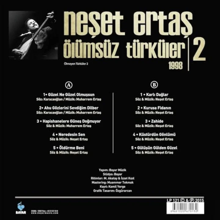 Neşet Ertaş-Ölümsüz Türküler - 2 1998 LP Plak