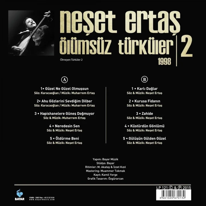 Neşet Ertaş-Ölümsüz Türküler - 2 1998 LP Plak