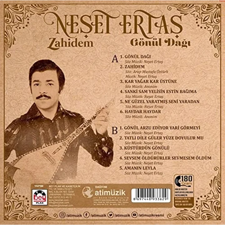 Neşet Ertaş Zahidem Gönül Dağı Plak