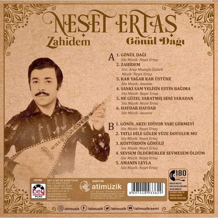 Neşet Ertaş Zahidem Gönül Dağı Plak