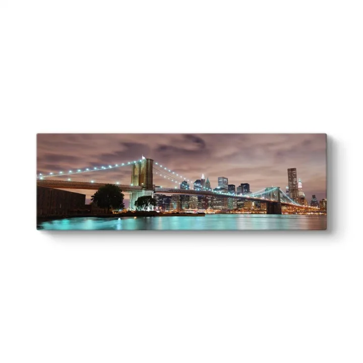 New York Köprü Panorama Tablo 120 x 40