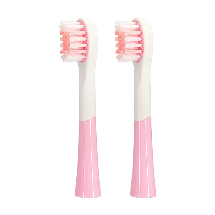 Nicefeel X500 Çocuklar için Diş Fırçası Yedek Başlığı 2li (Pembe, Medium)