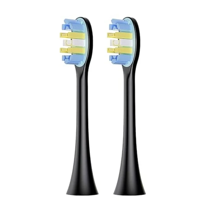 Nicefeel X610-Z Dakikada 40000 Diş Fırçası Yedek Başlığı 2li (Siyah, Medium)