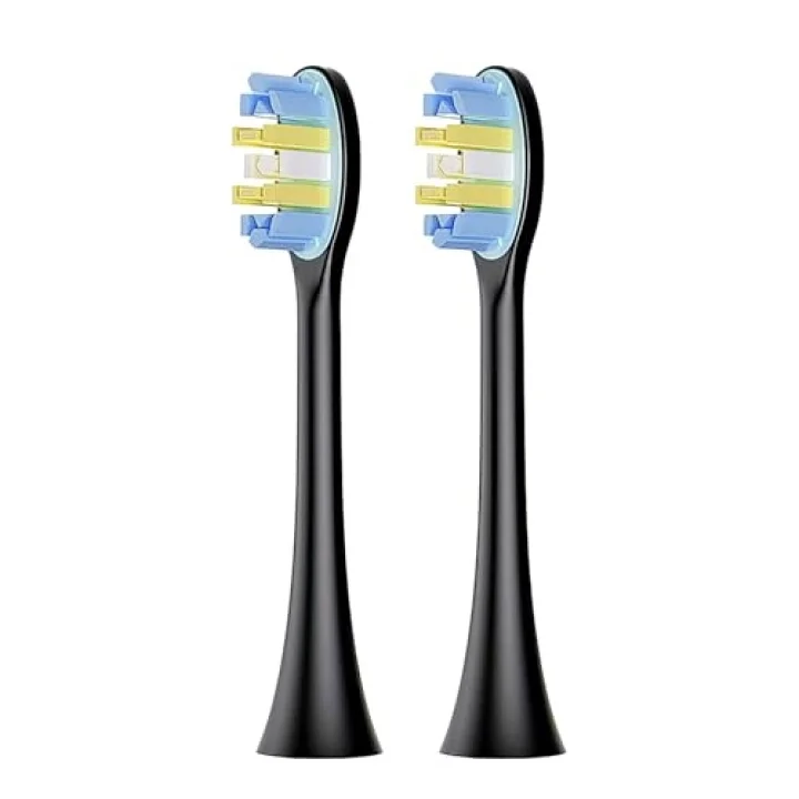 Nicefeel X610-Z Dakikada 40000 Diş Fırçası Yedek Başlığı 2li (Siyah, Medium)