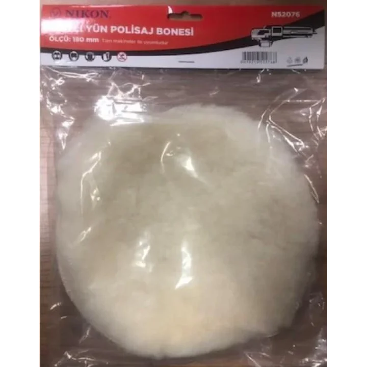 Mey İthalat® Nikon 52076 180 mm Cırtlı Yün Polisaj Bonesi