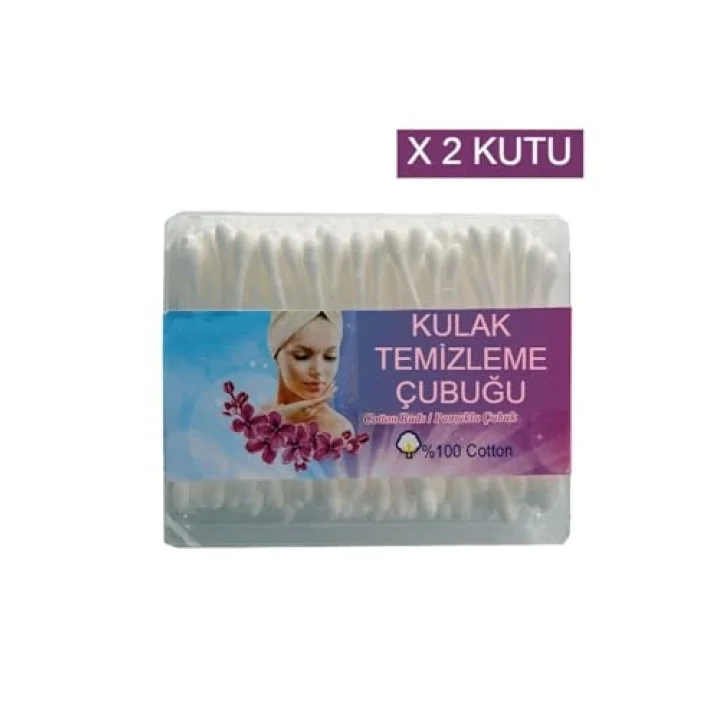 Nistabolje 2 Kutu Kulak Çöpü Pamuklu Kulak Temizleme Çubuğu