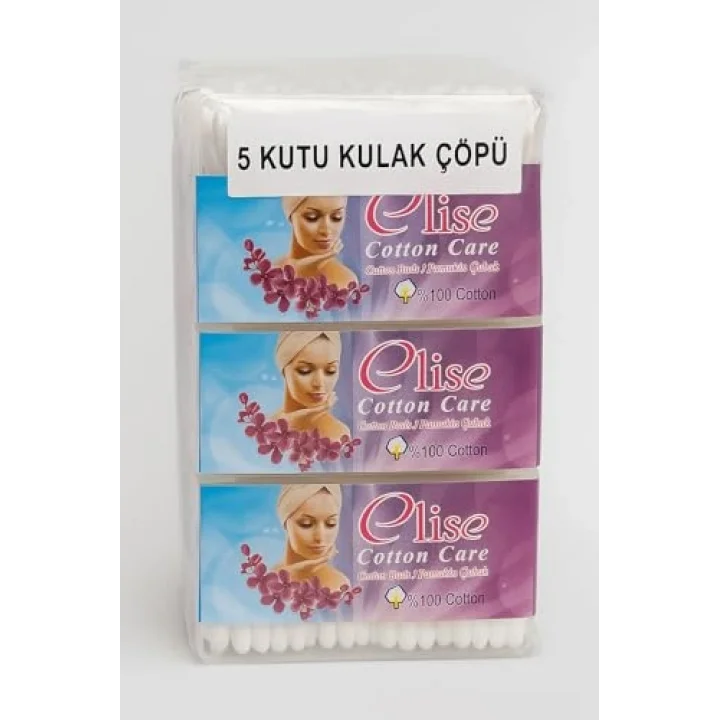 Nistabolje 5 Kutu Kulak Çöpü Pamuklu Kulak Temizleme Çubuğu