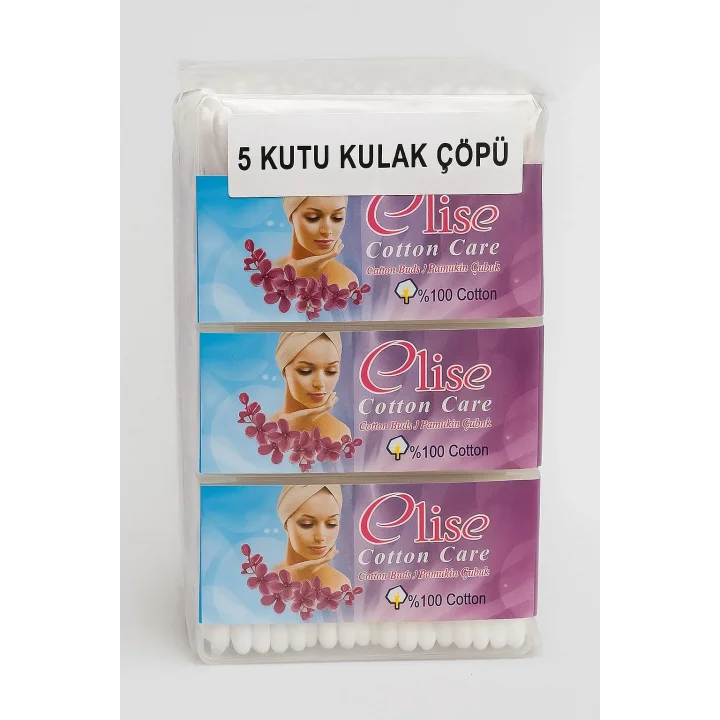 Nistabolje 5 Kutu Kulak Çöpü Pamuklu Kulak Temizleme Çubuğu