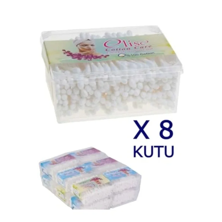 Nistabolje 8 Kutu Kulak Çöpü Pamuklu Kulak Temizleme Çubuğu