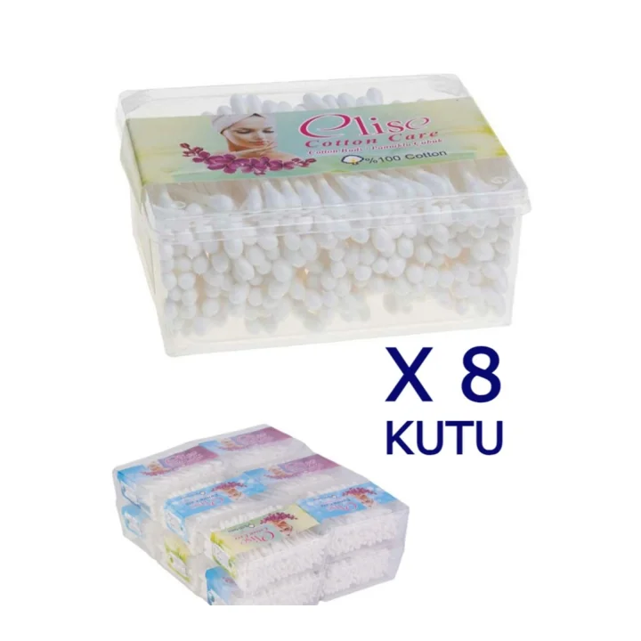 Nistabolje 8 Kutu Kulak Çöpü Pamuklu Kulak Temizleme Çubuğu