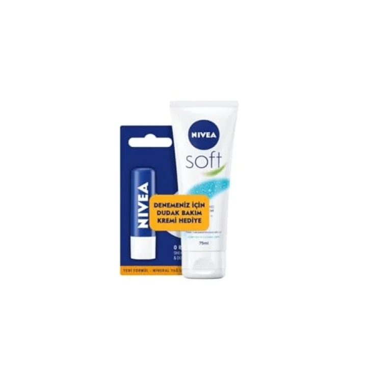 NIVEA Care Dudak Bakım Kremi 4,8 gr ve Soft El Kremi 75 ml Set