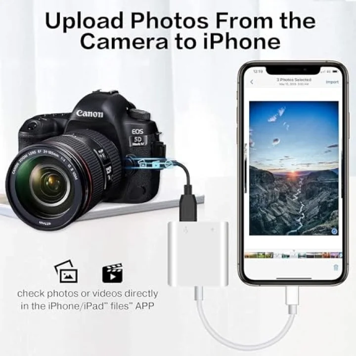 NK101 Apple iPhone iPad Lightning To USB 3.0 Kamera Adaptörü