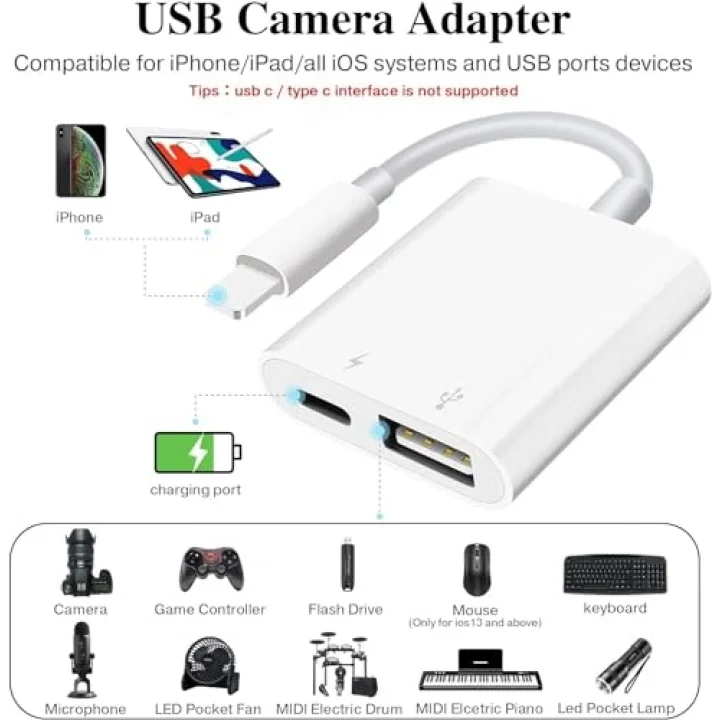 NK101 Apple iPhone iPad Lightning To USB 3.0 Kamera Adaptörü