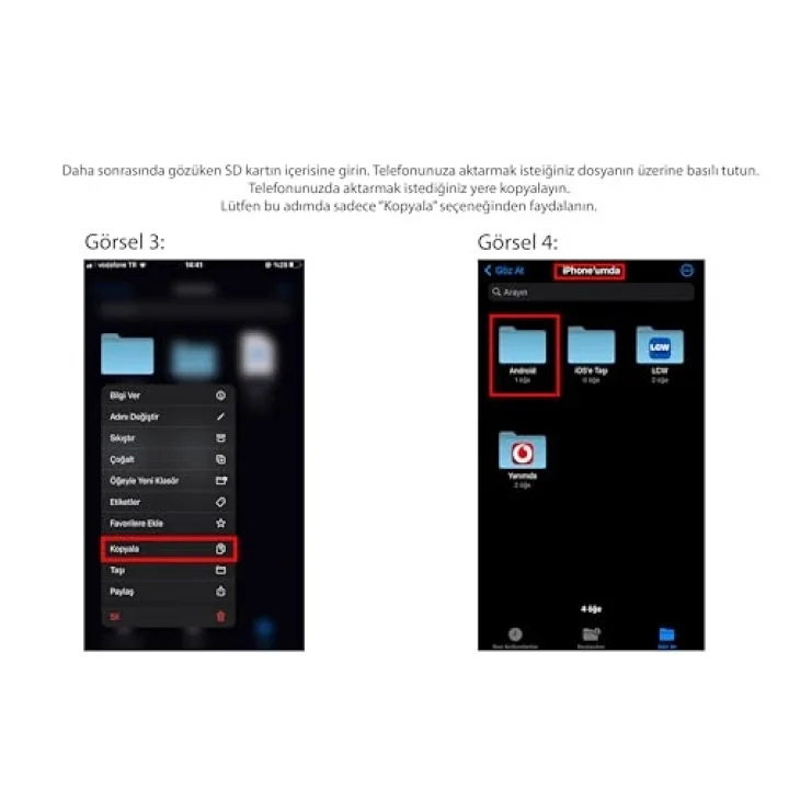 NK1022 Apple iPhone iPad Lightning To SD Camera Reader SD Micro SD Kart Okuyucu Kablo Adaptör-Beyaz