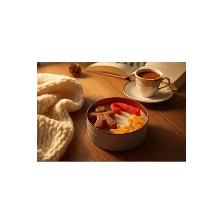 Noel Temalı El Yapımı Dekoratif Kokulu Mum 7x3 cm 80 Gr