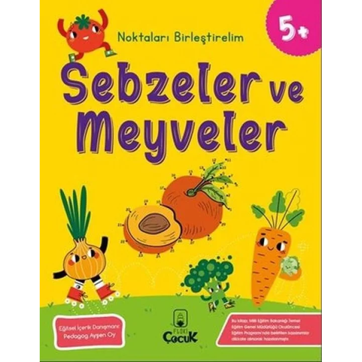 Noktaları Birleştirelim - Sebzeler ve Meyveler +5 Yaş