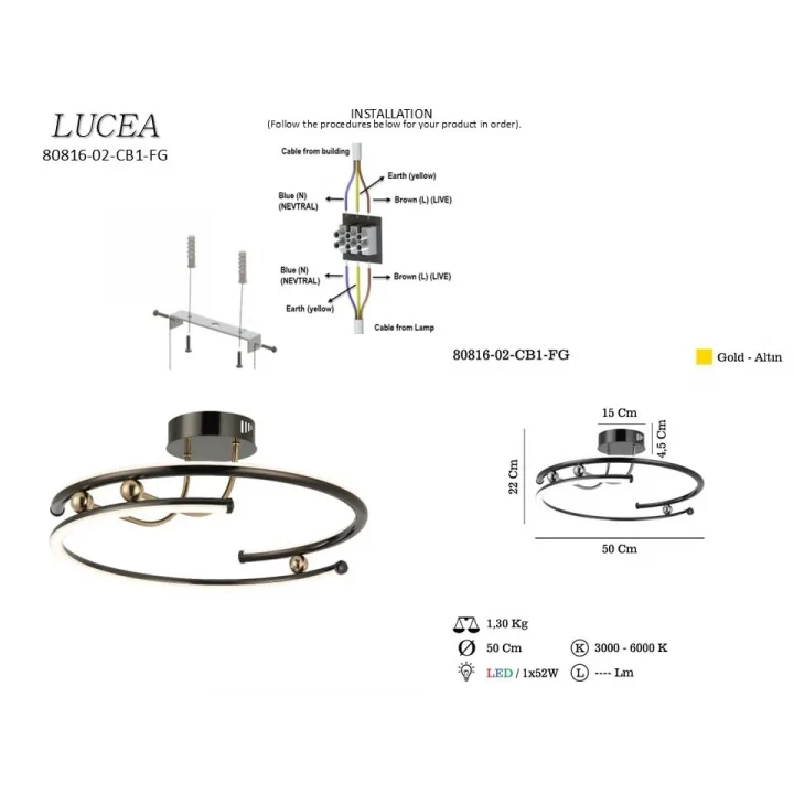 NOLAN B.BOY LEDLİ PLAFONYER 3000-6000K 26W