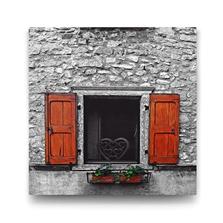 Nostalji Pencere Tablosu - 100x100cm