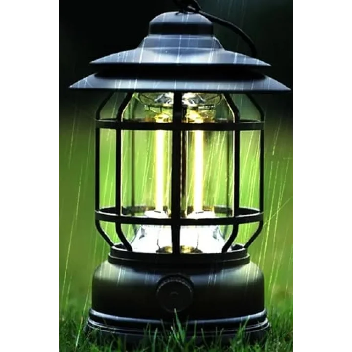 Nostaljik Led Lamba - Kamp Lambası - Pilli