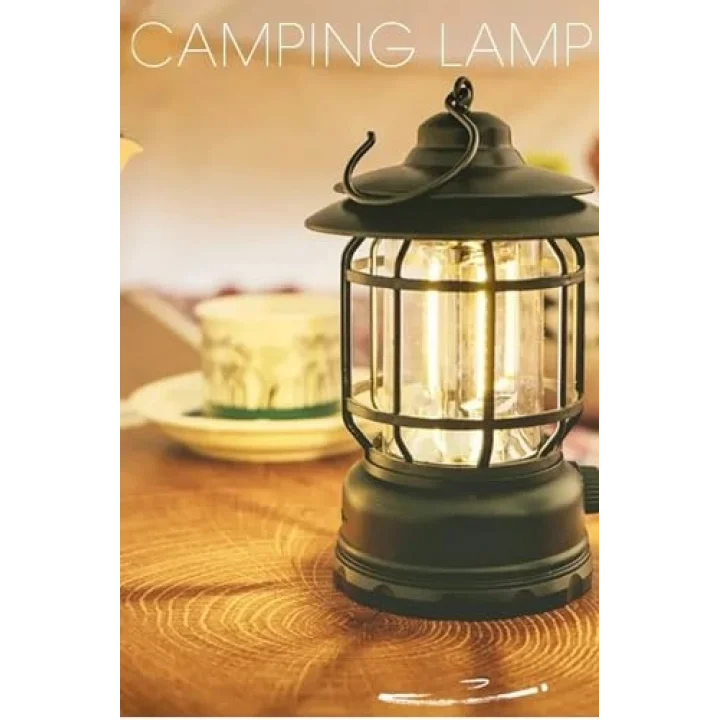 Nostaljik Led Lamba - Kamp Lambası - Pilli