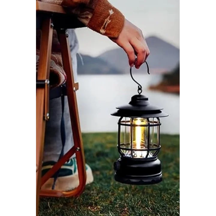 Nostaljik Led Lamba - Kamp Lambası - Pilli