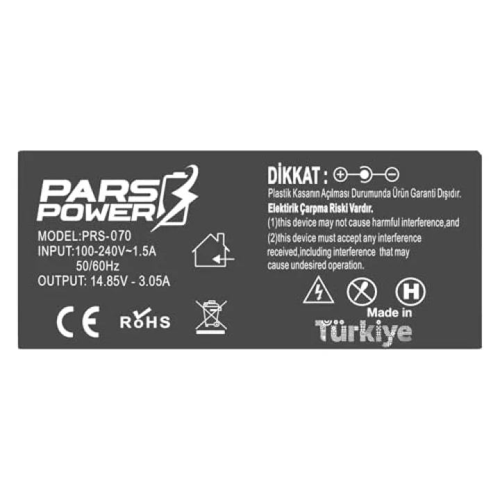 Notebook Adaptör - Air A1436, A1465, A1466 MagSfe 2 14.85V 3.05A 45W, Magsfe 2 Power 45W, Şarj Magsfe 2 45W Muadili ile uyumlu PRS-070