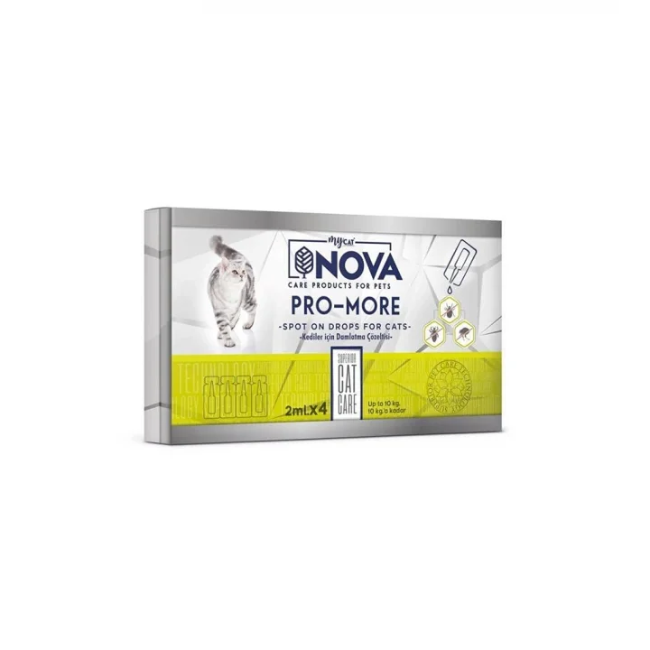 Nova Kedi Ense Damlası 2Ml 4Adet 10Kg Kediye Kadar